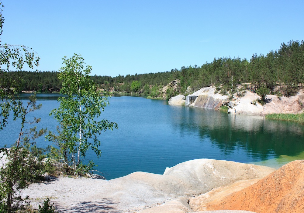 Коростишівський кар'єр голубі озера україни