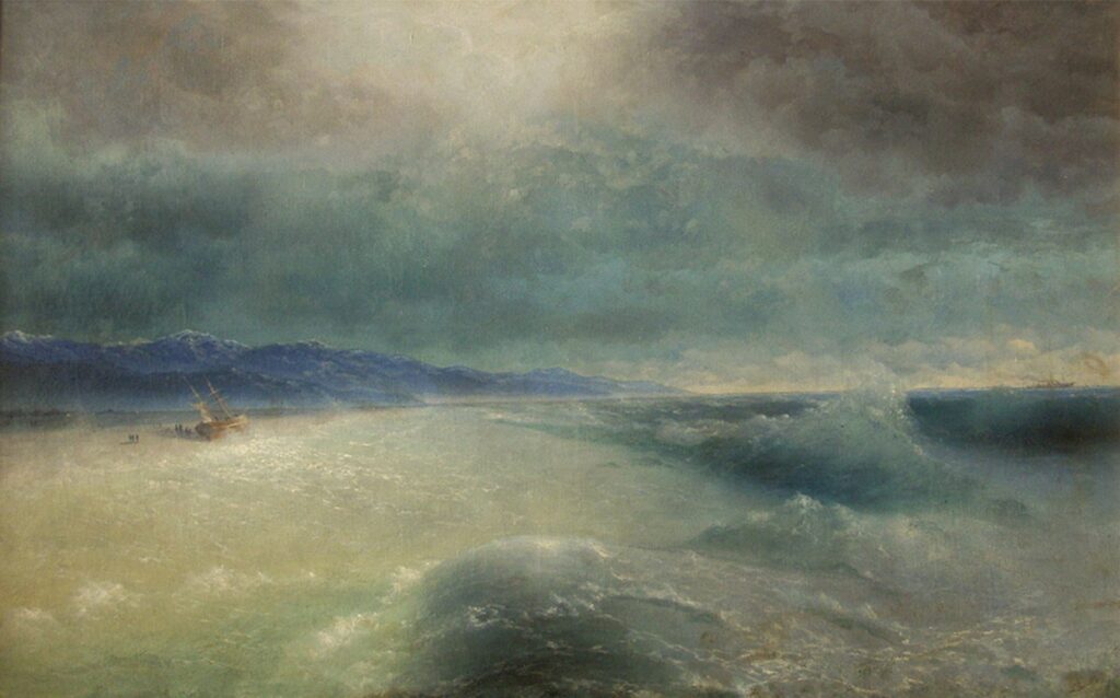 викрадені картини з херсонського художнього музею Іван Айвазовський «Буря вщухає» (1870-ті рр.)