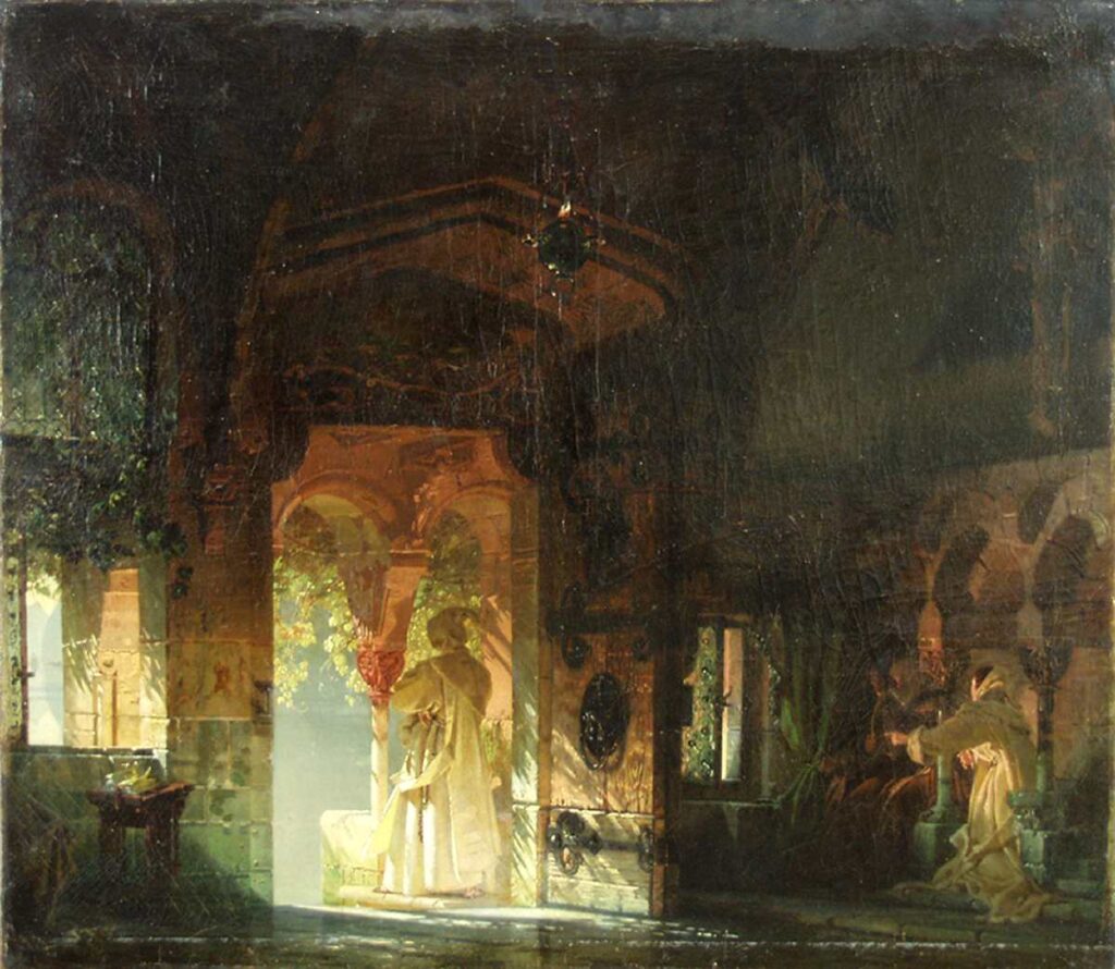 окупанти пограбували херсонський художній музей Август фон Байєр «В обителі настоятеля» (друга половина XIX ст.) картина