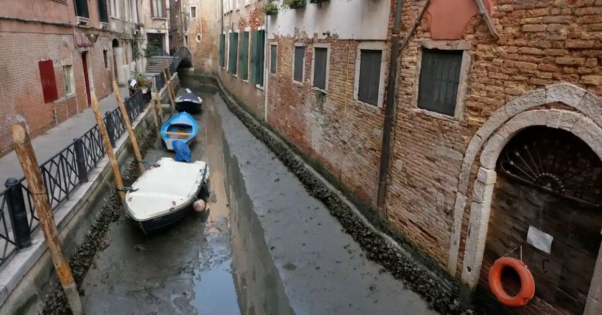 У Венеції пересохли канали через аномальну погоду