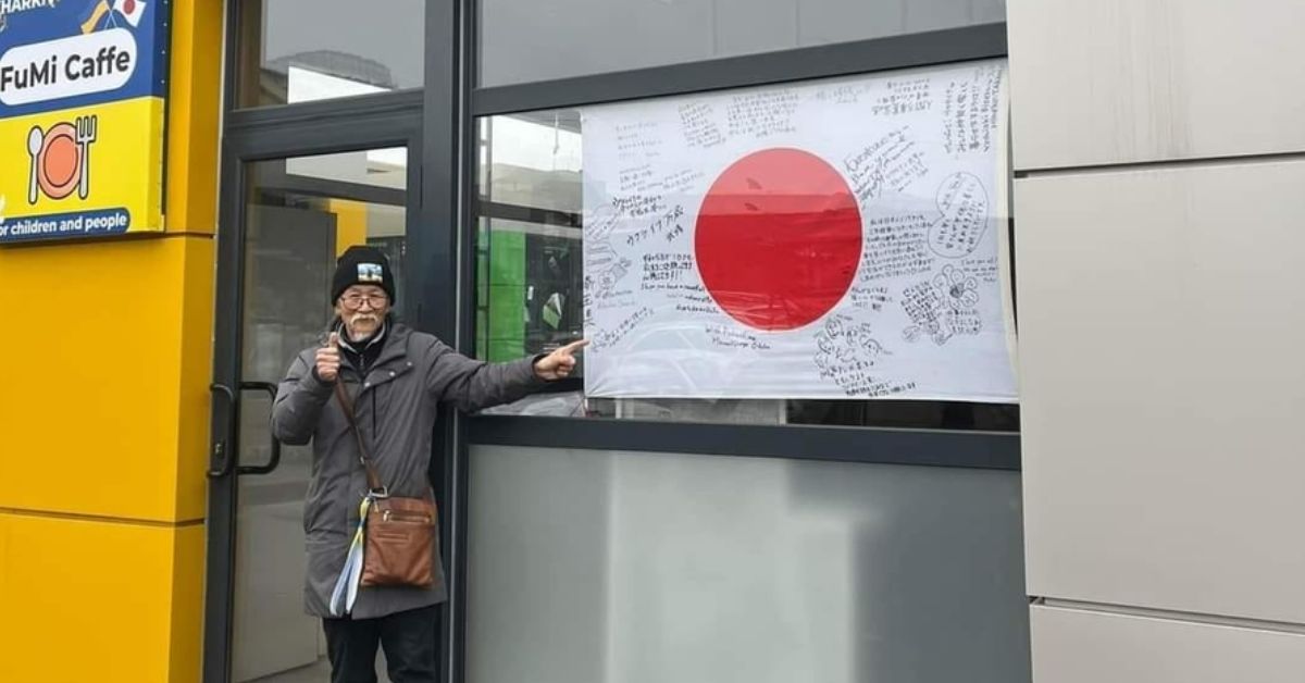 Японський волонтер відкрив безкоштовне кафе у Харкові