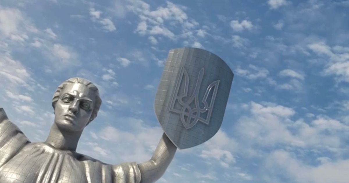 Радянський герб на щиті монумента "Батьківщина-мати" замінять на тризуб