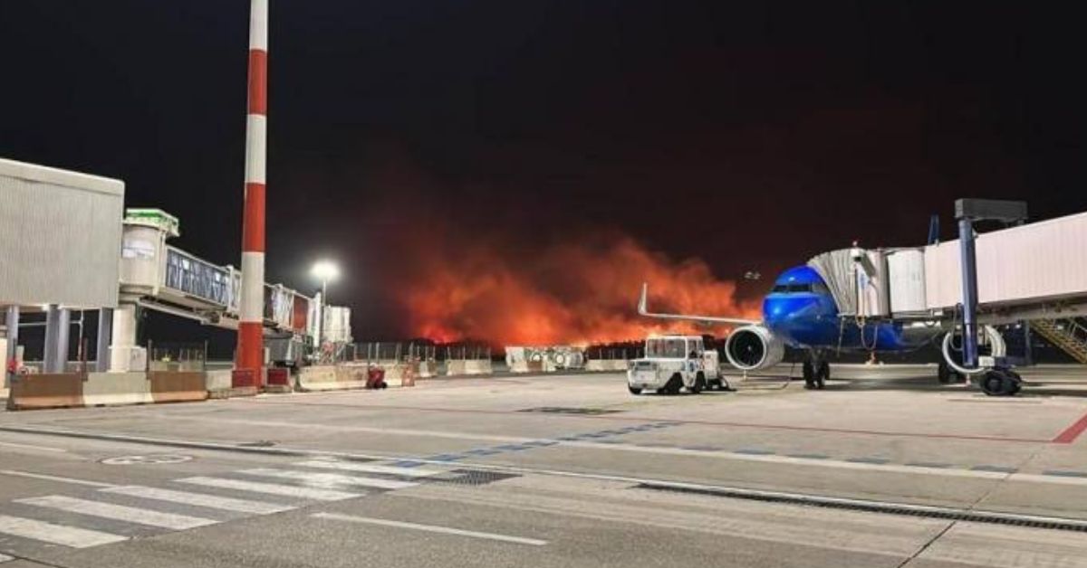 На Сицилії через лісові пожежі закривають аеропорти