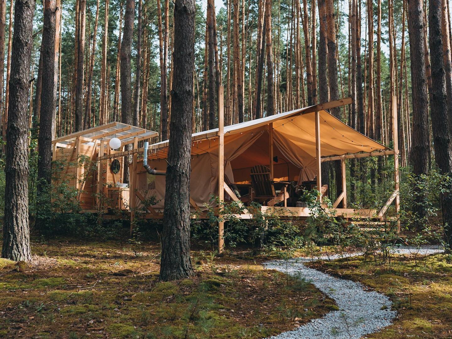 Shalash glamping у лісі на Житомирщині
