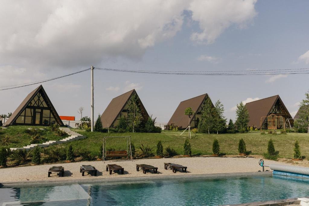 комплекс A frame Обухівський район з каміном