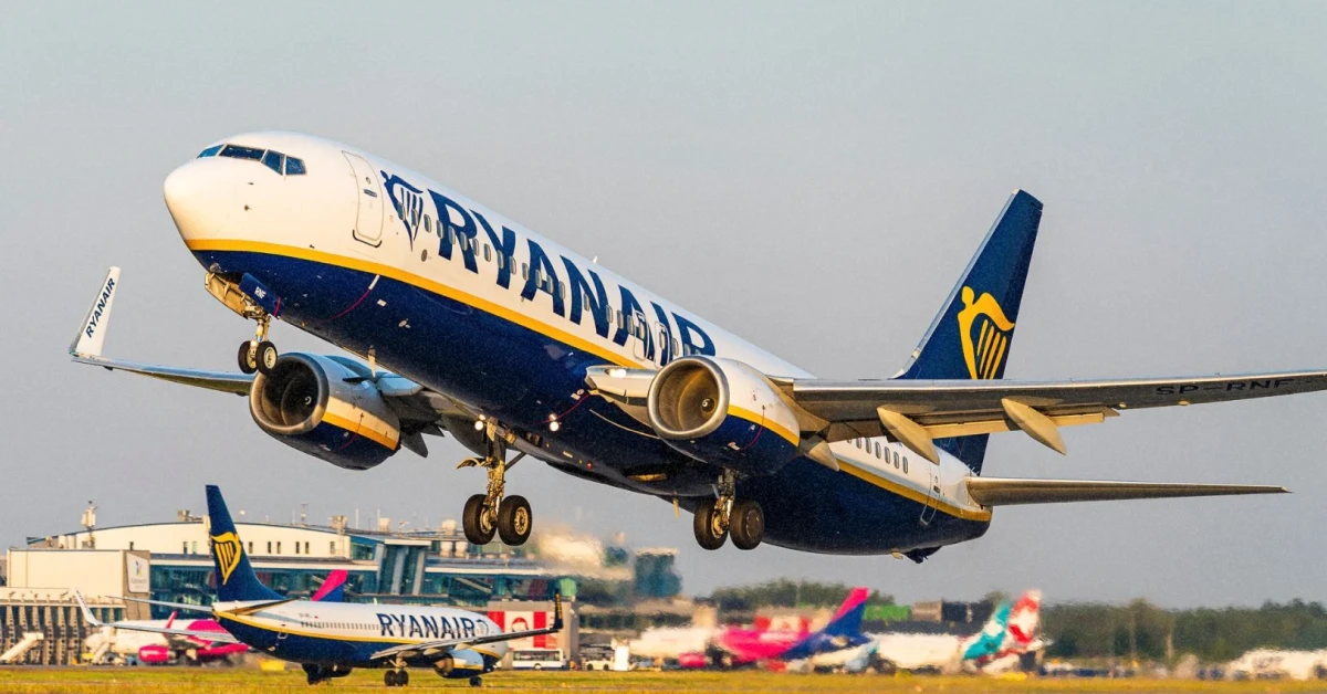 Літак Ryanair готується до зльоту в аеропорту Катовіце імені Пши Pyrzowice