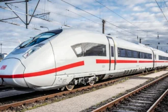 Швидкісний потяг ICE на пероні вокзалу в Берліні