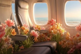 салон літака sky up на рейсі з кишинева