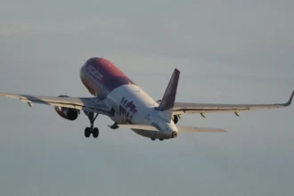 Літак Wizz Air у небі — літній розпродаж квитків 2026